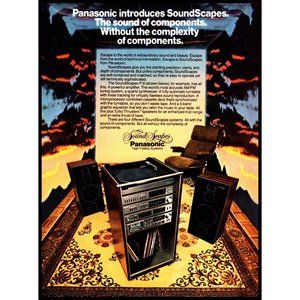 1981 Panasonic SoundScapes HiFi Stereo Vintage Print Ad Audiophile Wall Art